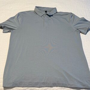 Mens XL lululemon polo shirt lightweight blue/gray
